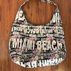 Robin Ruth Miami Beach canvas tote bag large floral